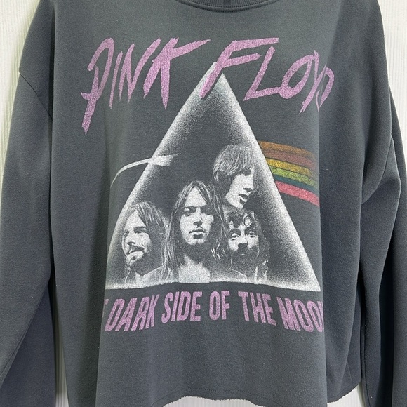 Pink Floyd - The Dark Side Of The Moon Pink Floyd Graphic Crop Sweatshirt Large - Picture 4 of 10